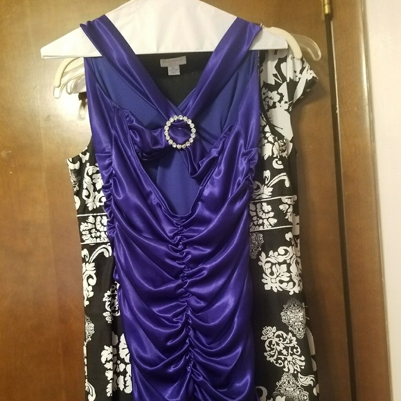Purple silky dress - Picture 2 of 2